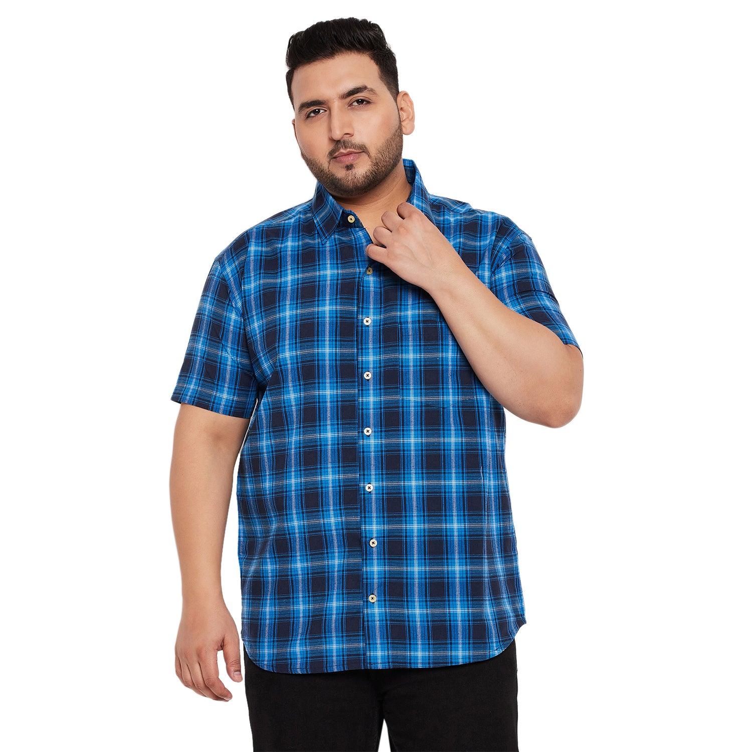 Men Plus Size Limith Check Shirt - bigbanana