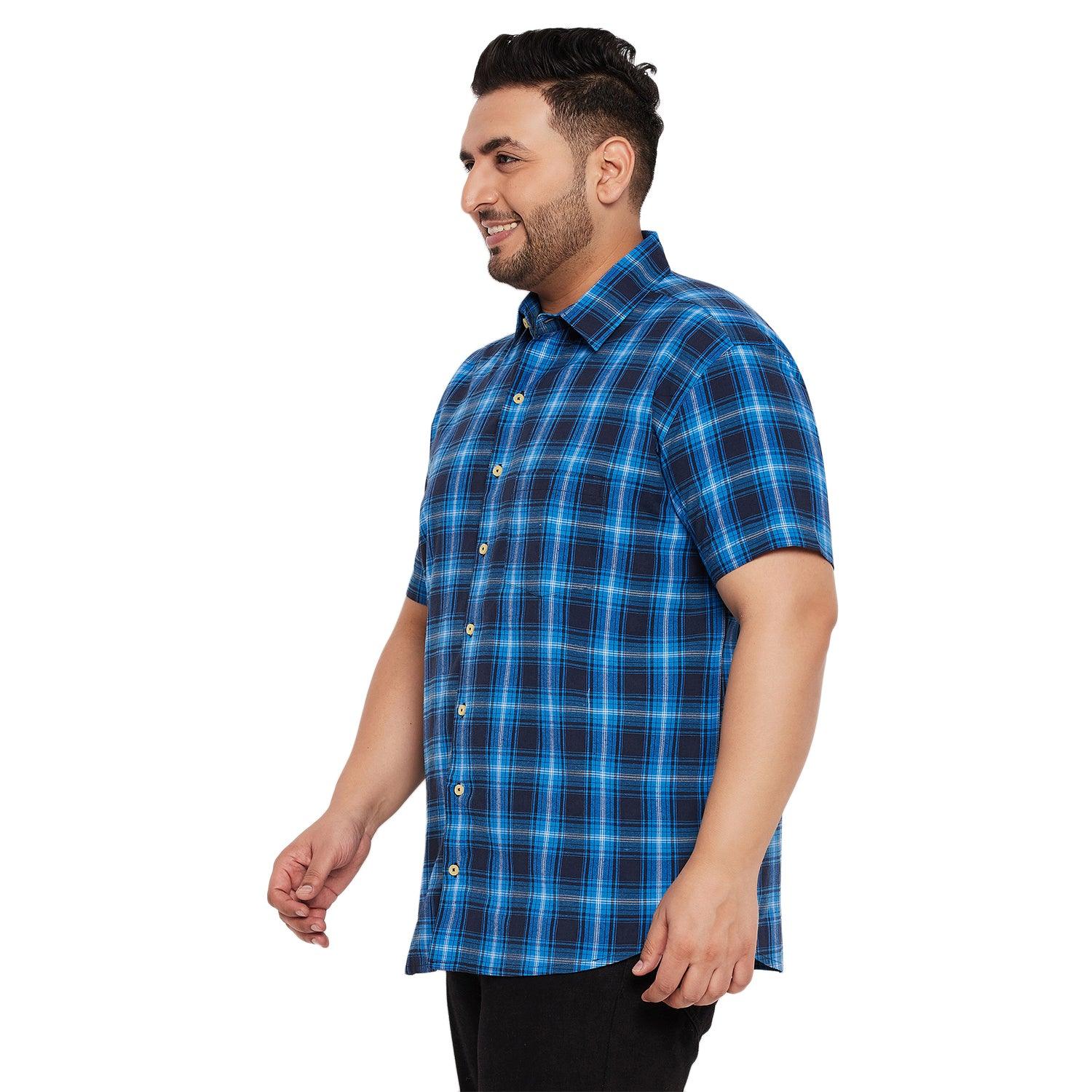 Men Plus Size Limith Check Shirt - bigbanana