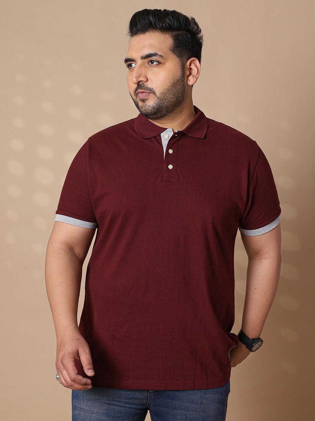 Men Plus Size Lindey Printed Polo Tshirt - bigbanana