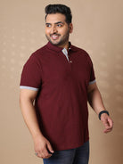 Men Plus Size Lindey Printed Polo Tshirt - bigbanana