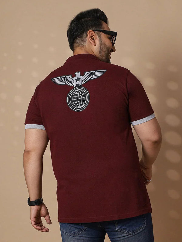 Men Plus Size Lindey Printed Polo Tshirt