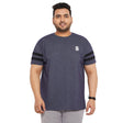 Men Plus Size Link Jacquard Round Neck Tshirt - bigbanana