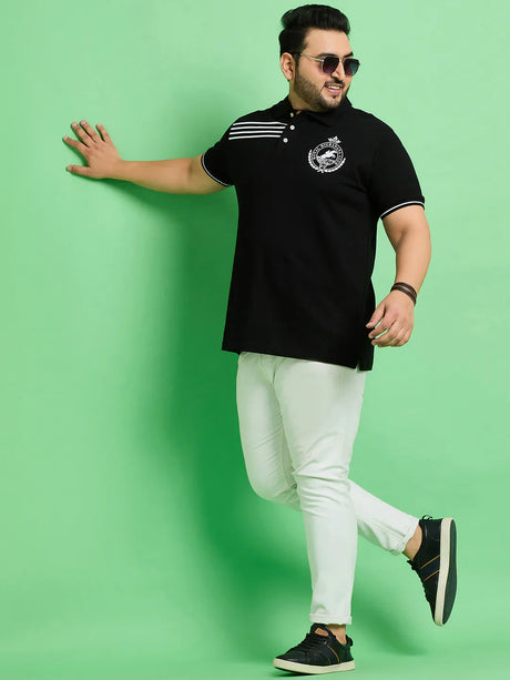 Men Plus Size Linyi Printed Polo Tshirt - bigbanana