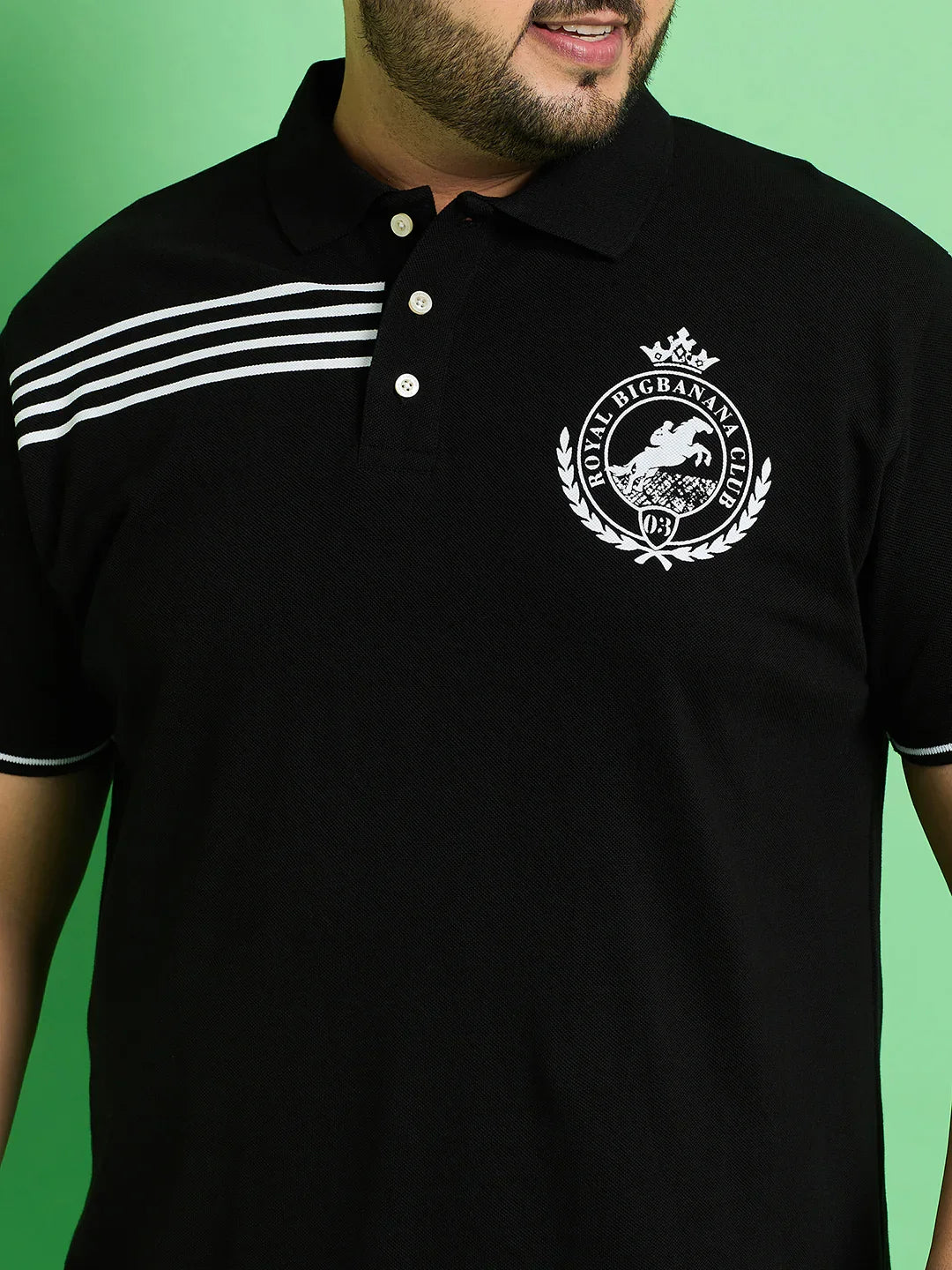 Men Plus Size Linyi Printed Polo Tshirt - bigbanana