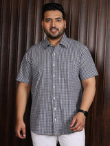 Men Plus Size Lovel Checked Shirt - bigbanana