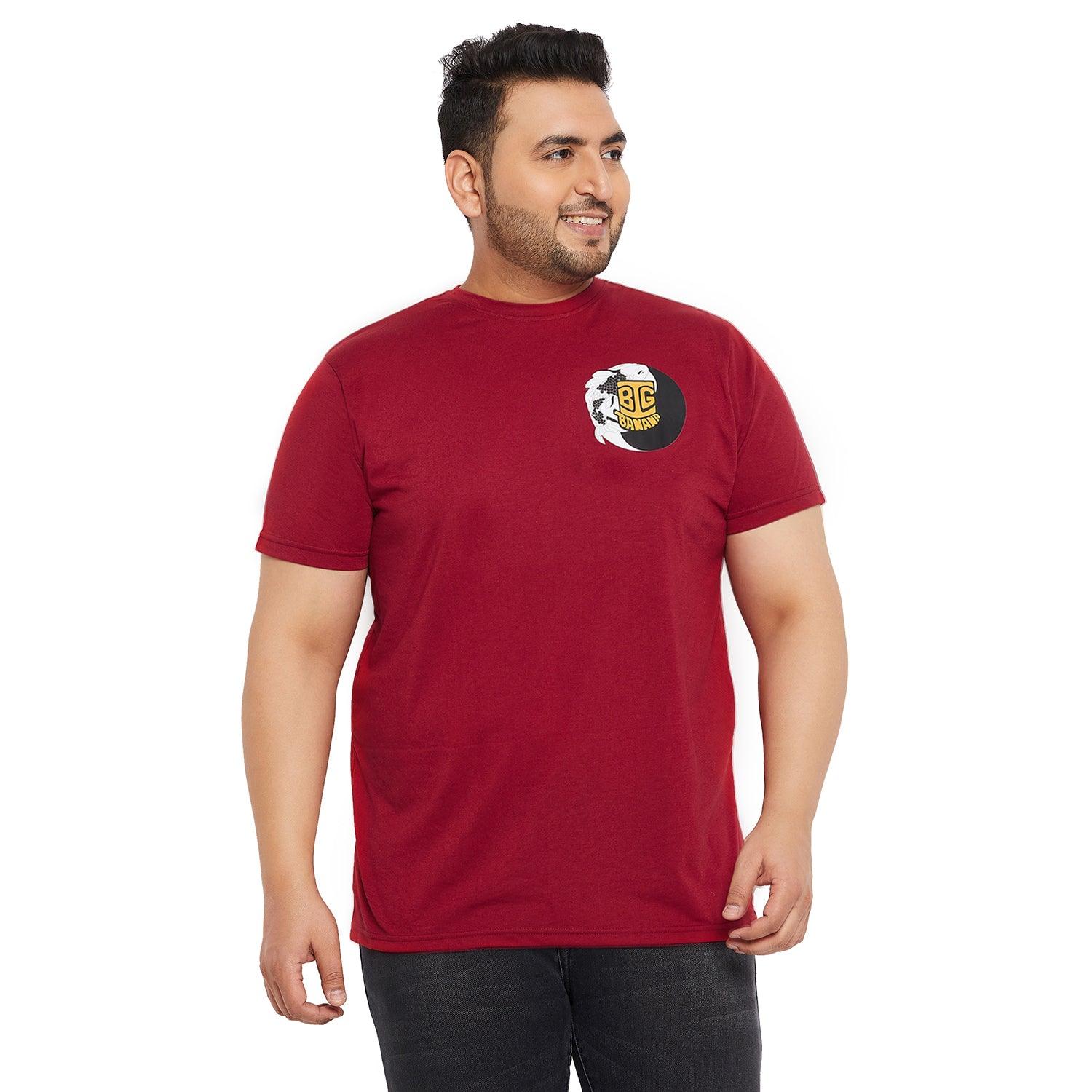 Men Plus Size Luke Printed Round Neck Tshirt - bigbanana