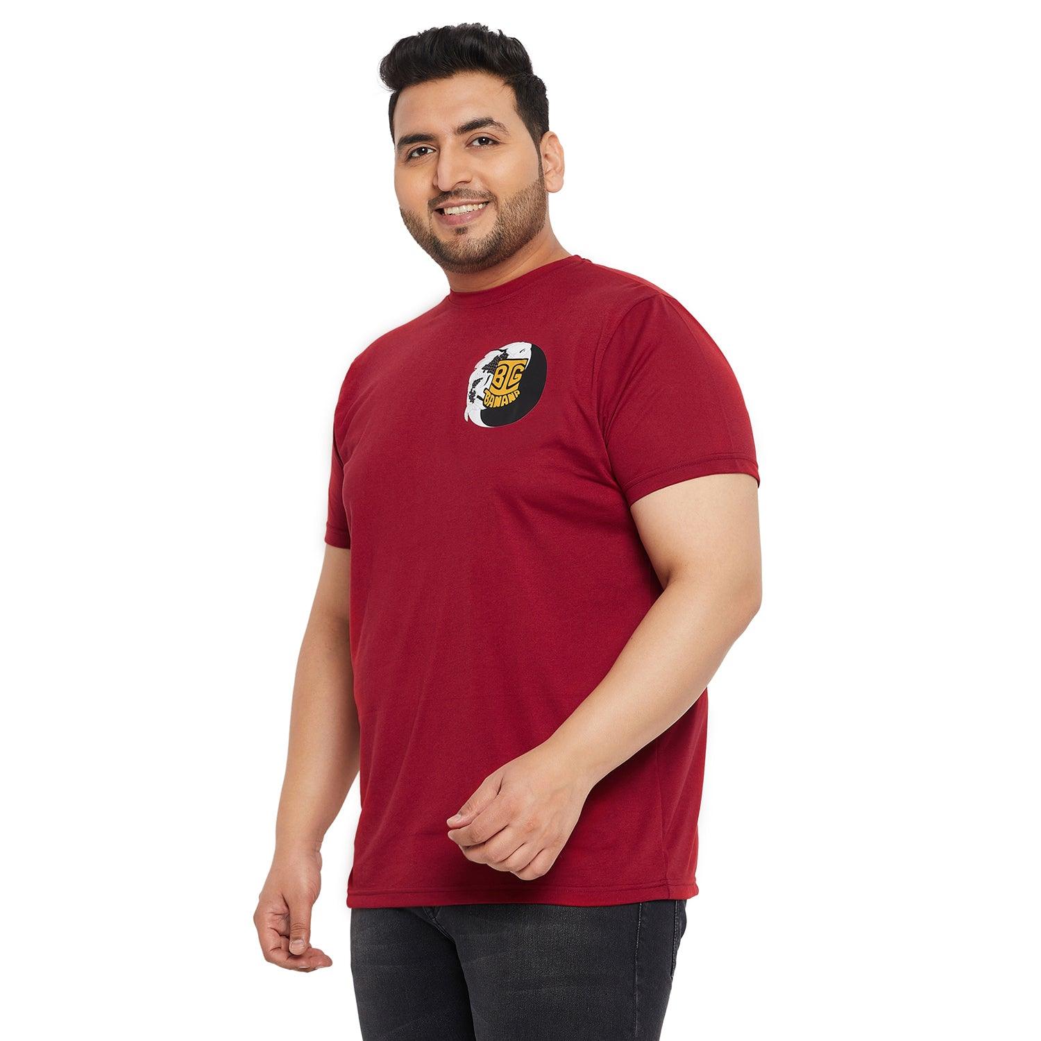 Men Plus Size Luke Printed Round Neck Tshirt - bigbanana