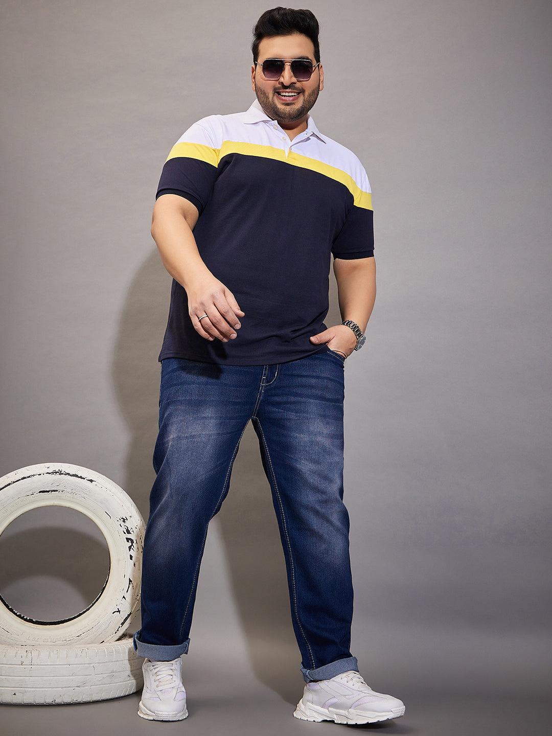 Men Plus Size Malcolm Washed Jeans - bigbanana