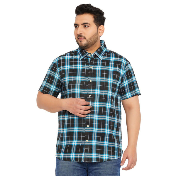 Men Plus Size Medigo Checked Shirt