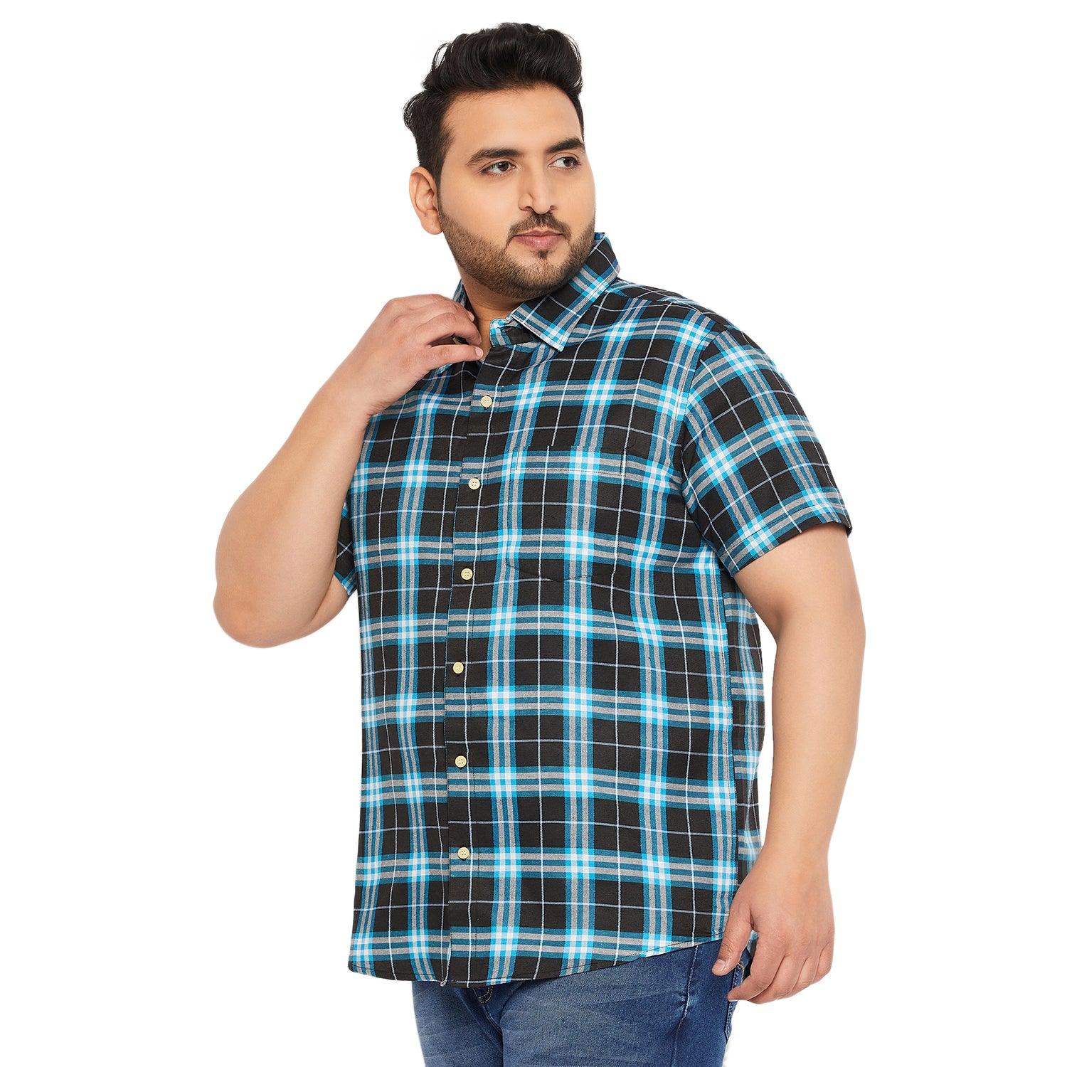 Men Plus Size Medigo Checked Shirt - bigbanana