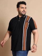 Men Plus Size Mexico Colorblock Polo Tshirt - bigbanana