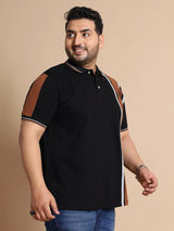 Men Plus Size Mexico Colorblock Polo Tshirt - bigbanana