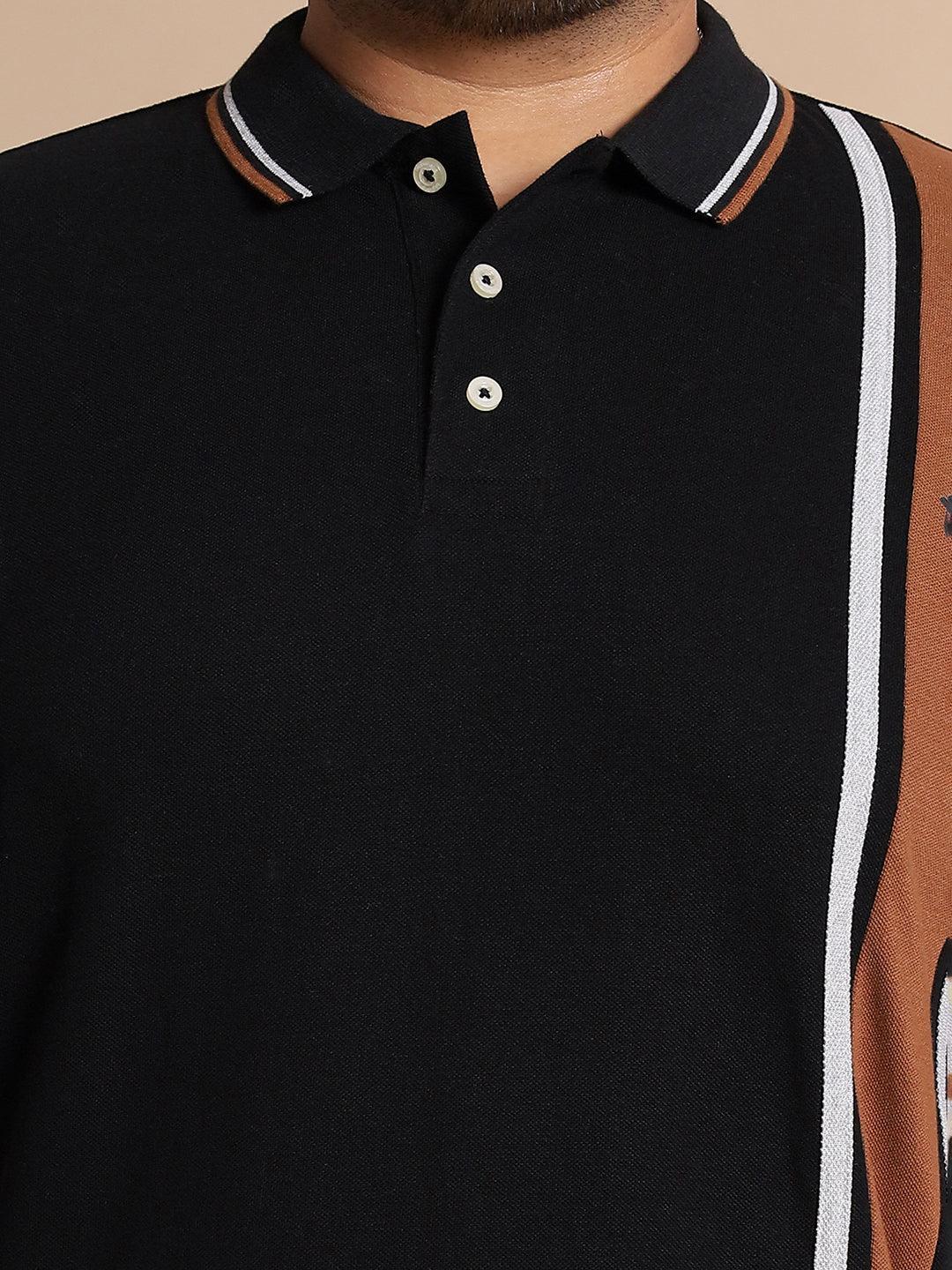 Men Plus Size Mexico Colorblock Polo Tshirt - bigbanana