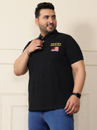 Men Plus Size Military-B Solid Polo Tshirt - bigbanana