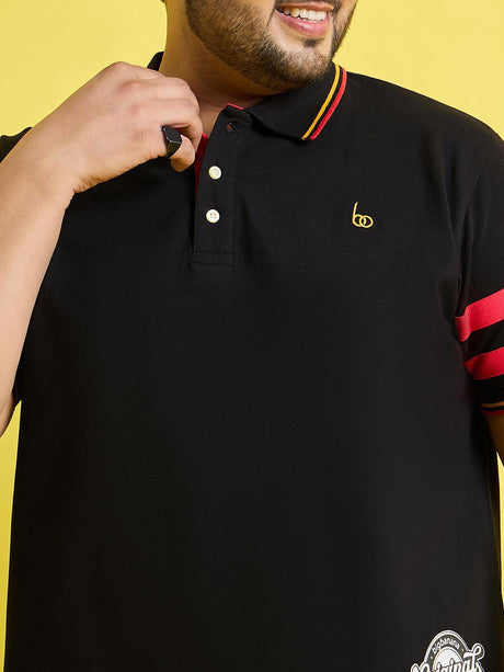 Men Plus Size Miron Solid Polo Tshirt - bigbanana