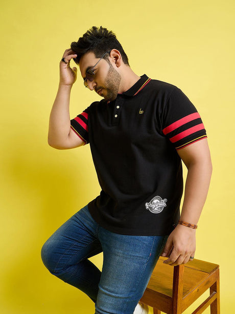 Men Plus Size Miron Solid Polo Tshirt - bigbanana
