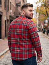 Men Plus Size Monroe Multi Check Shirts Shirts