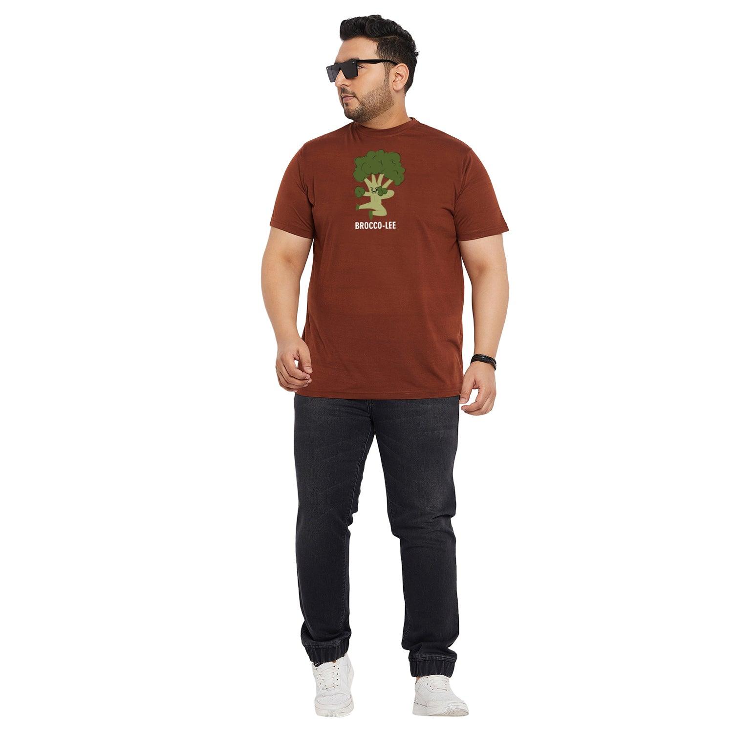 Men Plus Size Monsio Printed Round Neck Tshirt - bigbanana