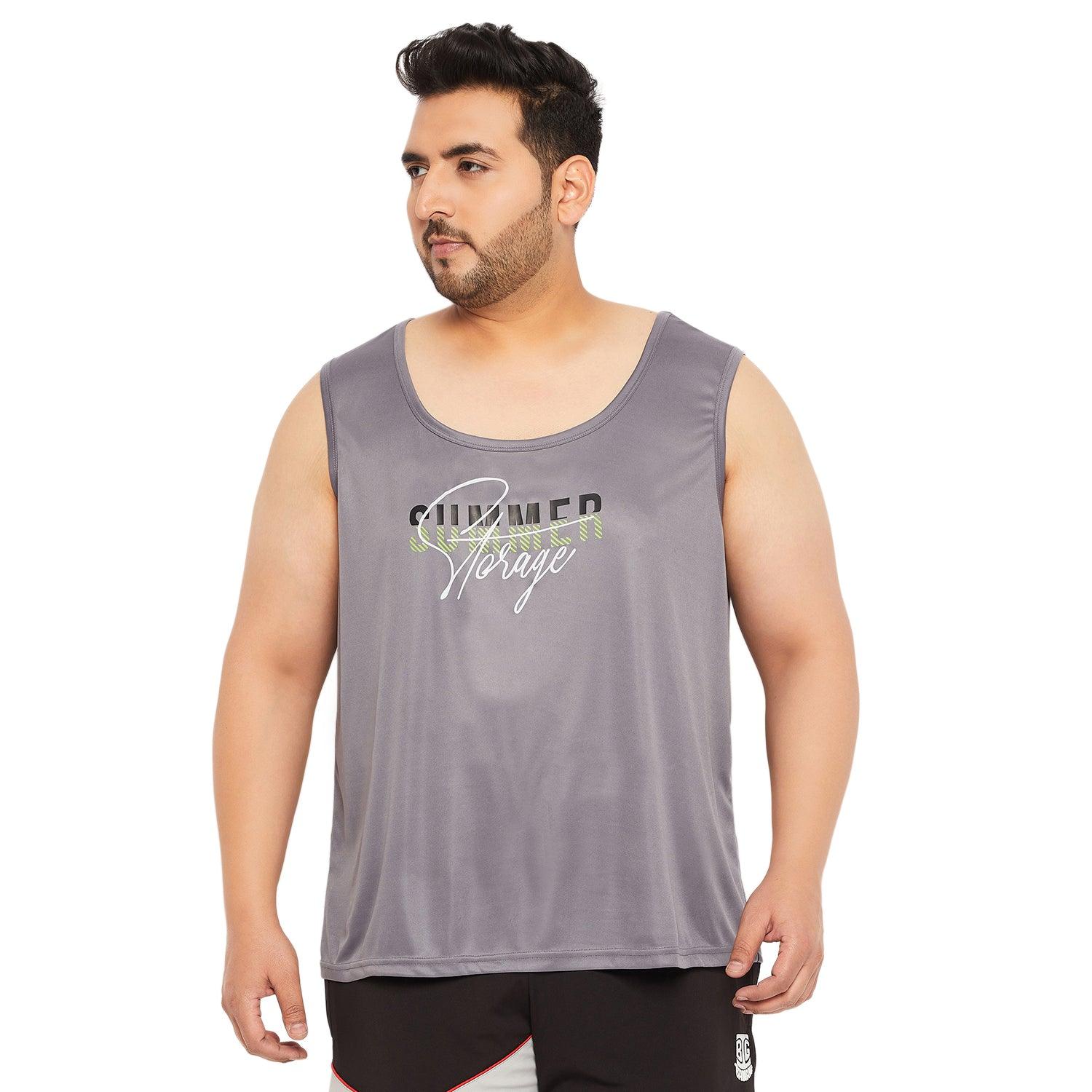 Men Plus Size Moose Printed Innerwear Vest - bigbanana