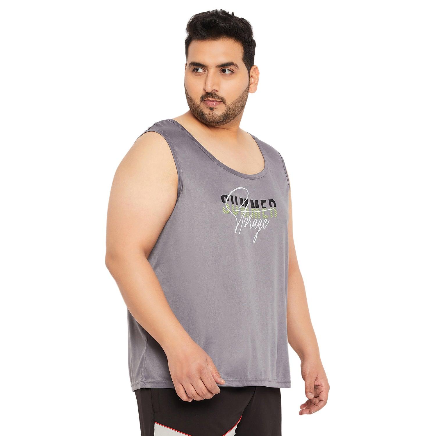 Men Plus Size Moose Printed Innerwear Vest - bigbanana