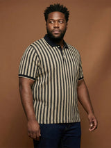 Men Plus Size Morsel-White Colorblock Polo Tshirt