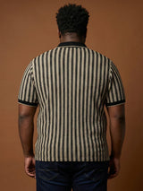 Men Plus Size Morsel-White Colorblock Polo Tshirt
