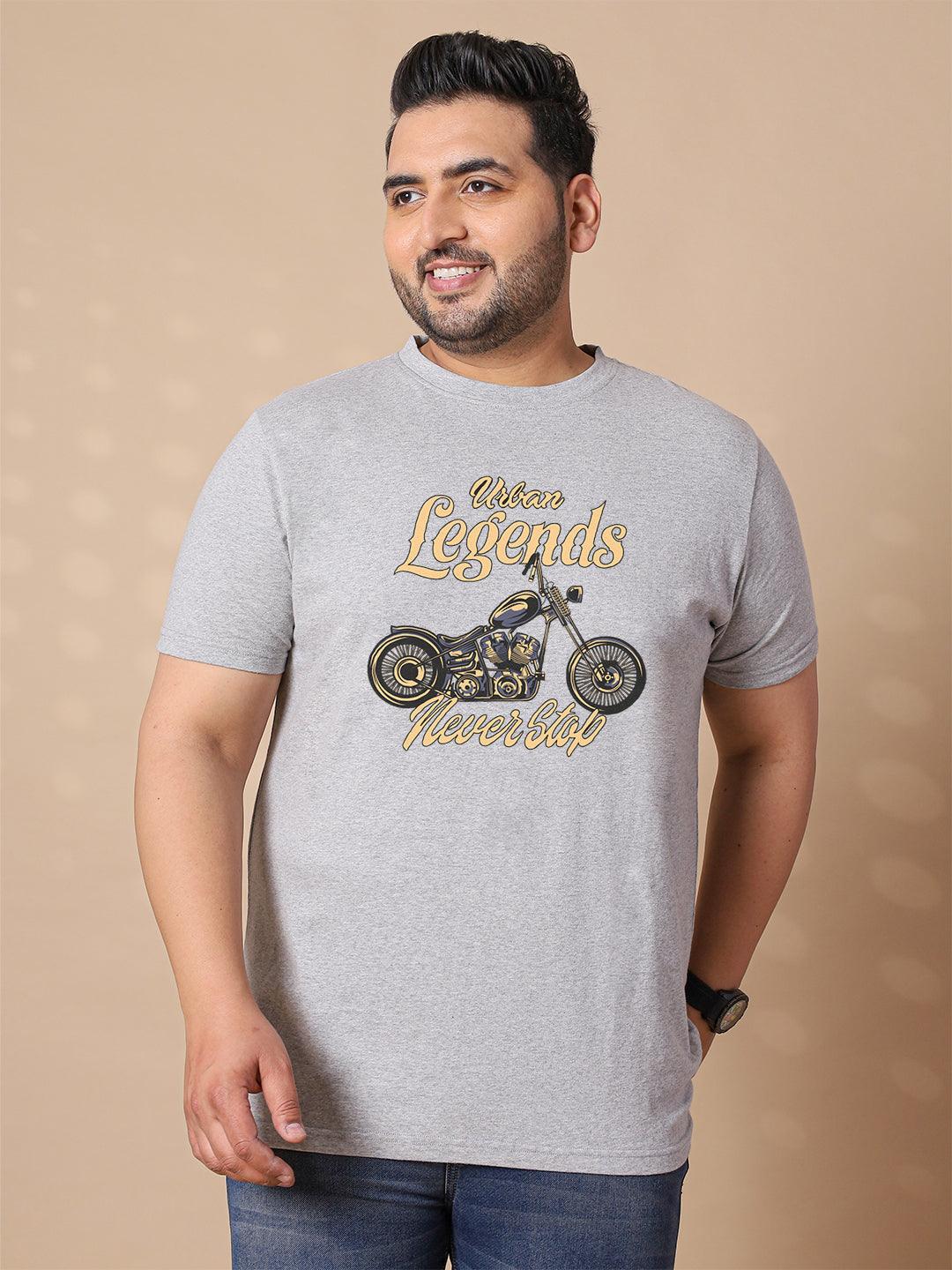 Men Plus Size Motobik-Legends Printed Round Neck Tshirt - bigbanana