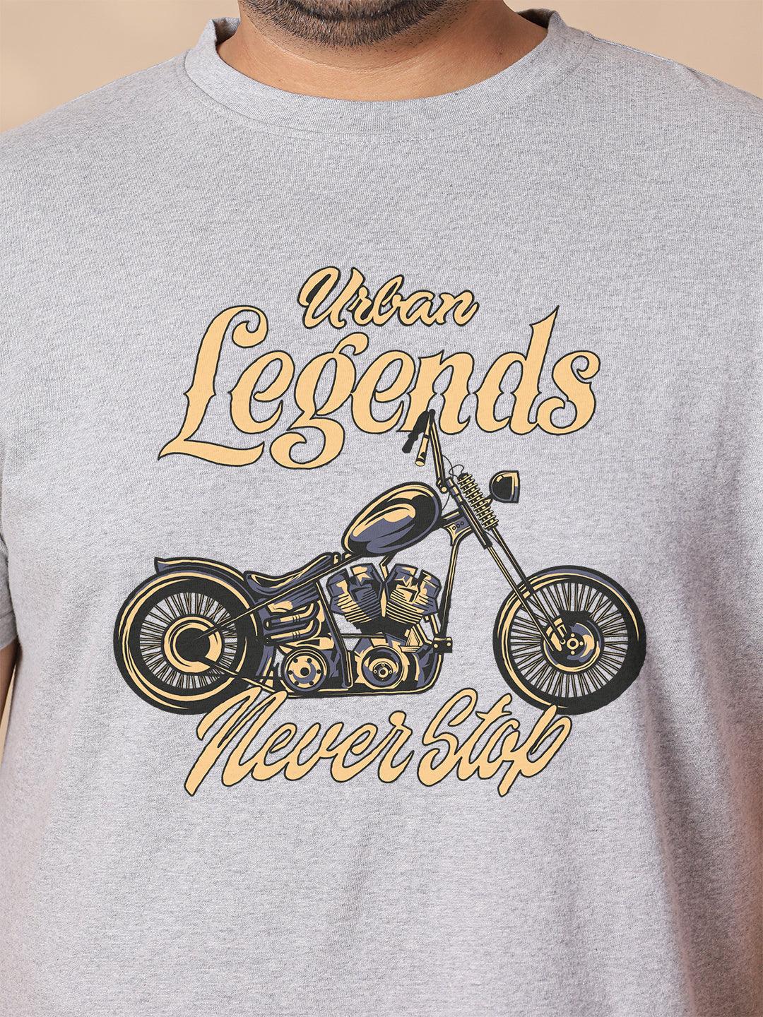 Men Plus Size Motobik-Legends Printed Round Neck Tshirt - bigbanana