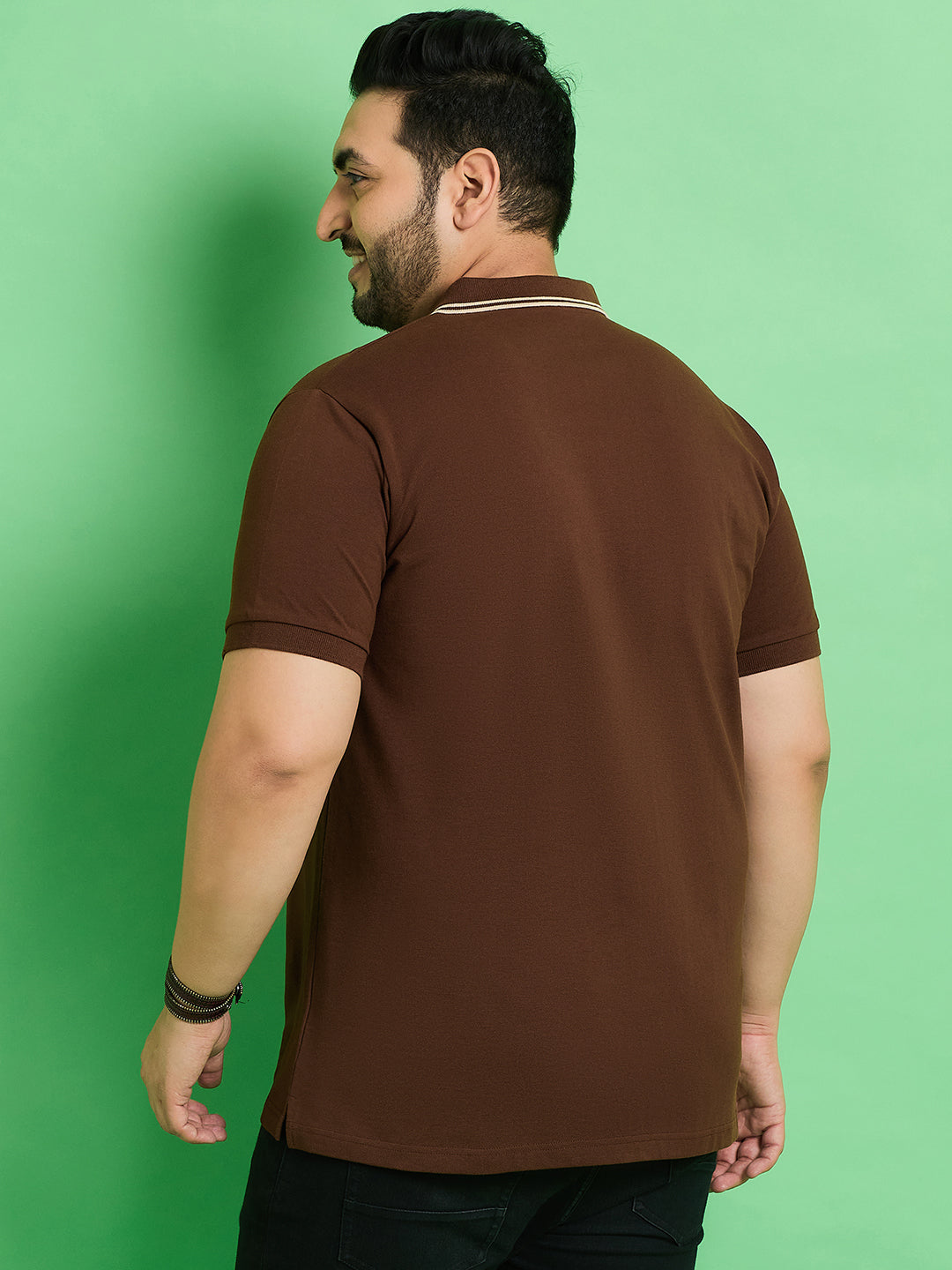 Men Plus Size Moye Printed Polo Tshirt - bigbanana