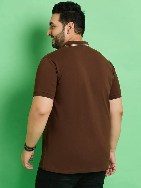 Men Plus Size Moye Printed Polo Tshirt - bigbanana