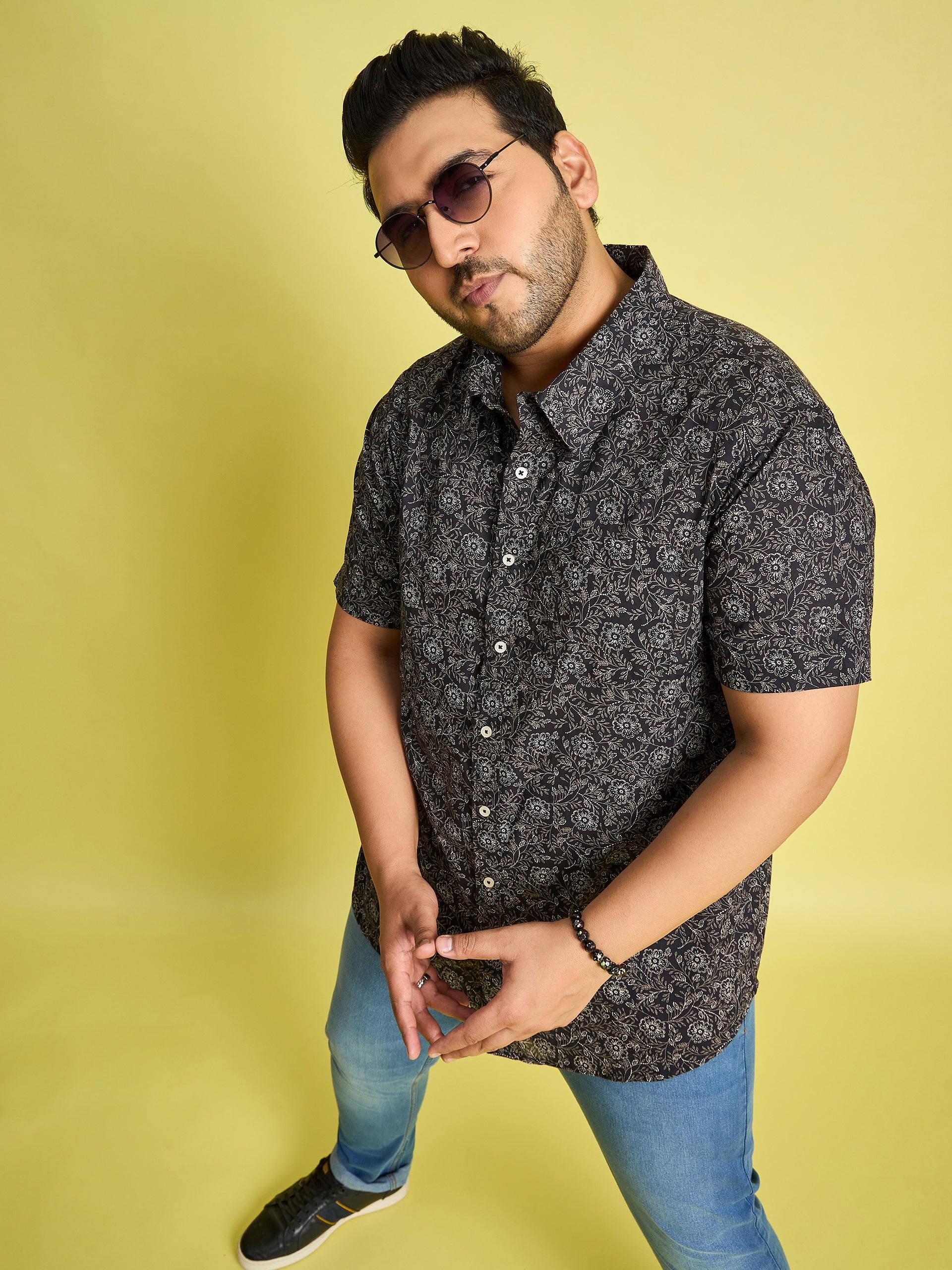 Men Plus Size Munich Printed Shirt - bigbanana