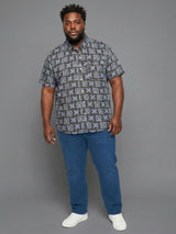 Men Plus Size Atrium Multicolor Printed Casual Shirt