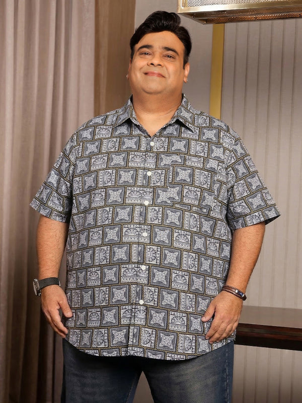 Men Plus Size Atrium Multicolor Printed Casual Shirt