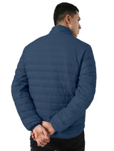 Men Plus Size NYC-Navy-F Solid Bomber Jacket - bigbanana
