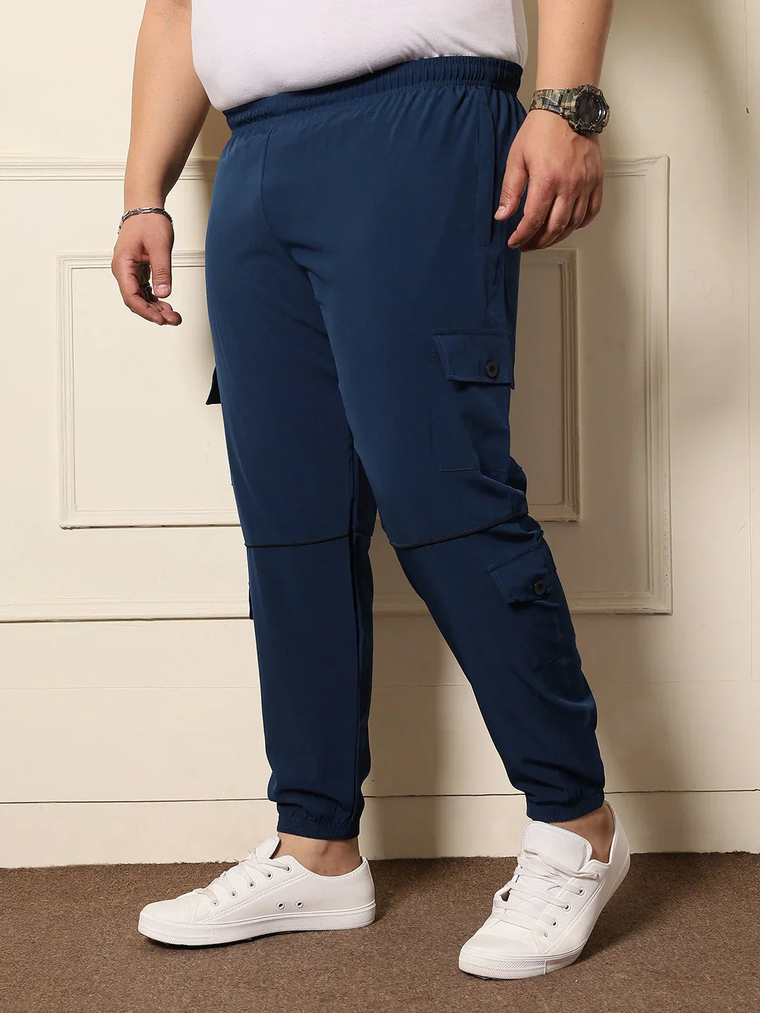 Men Plus Size Nanjing Solid Trackpant - bigbanana