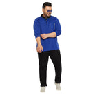 Men Plus Size Natto Solid Henley Tshirt - bigbanana