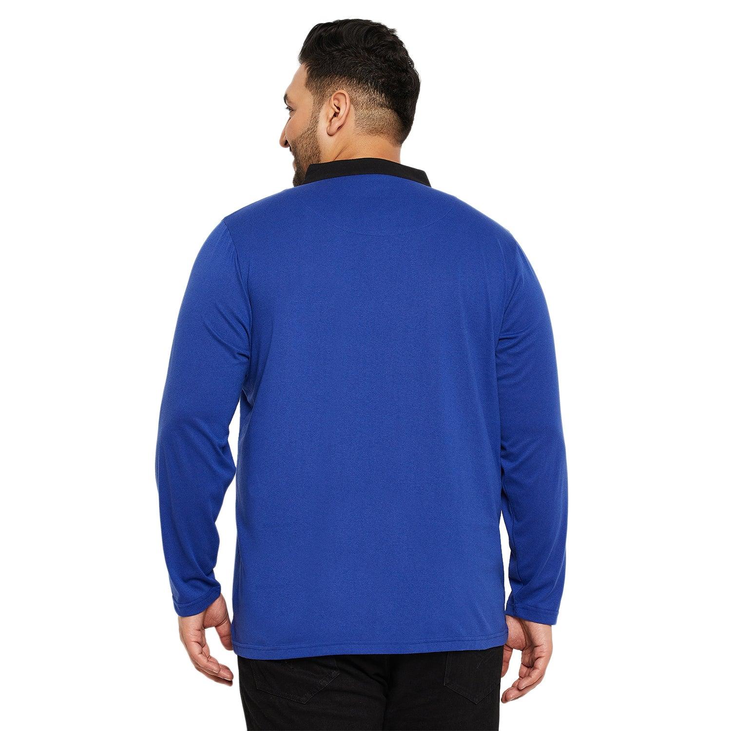 Men Plus Size Natto Solid Henley Tshirt - bigbanana