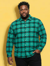 Men Plus Size Nautic Multicolor Checkered Casual Shirt