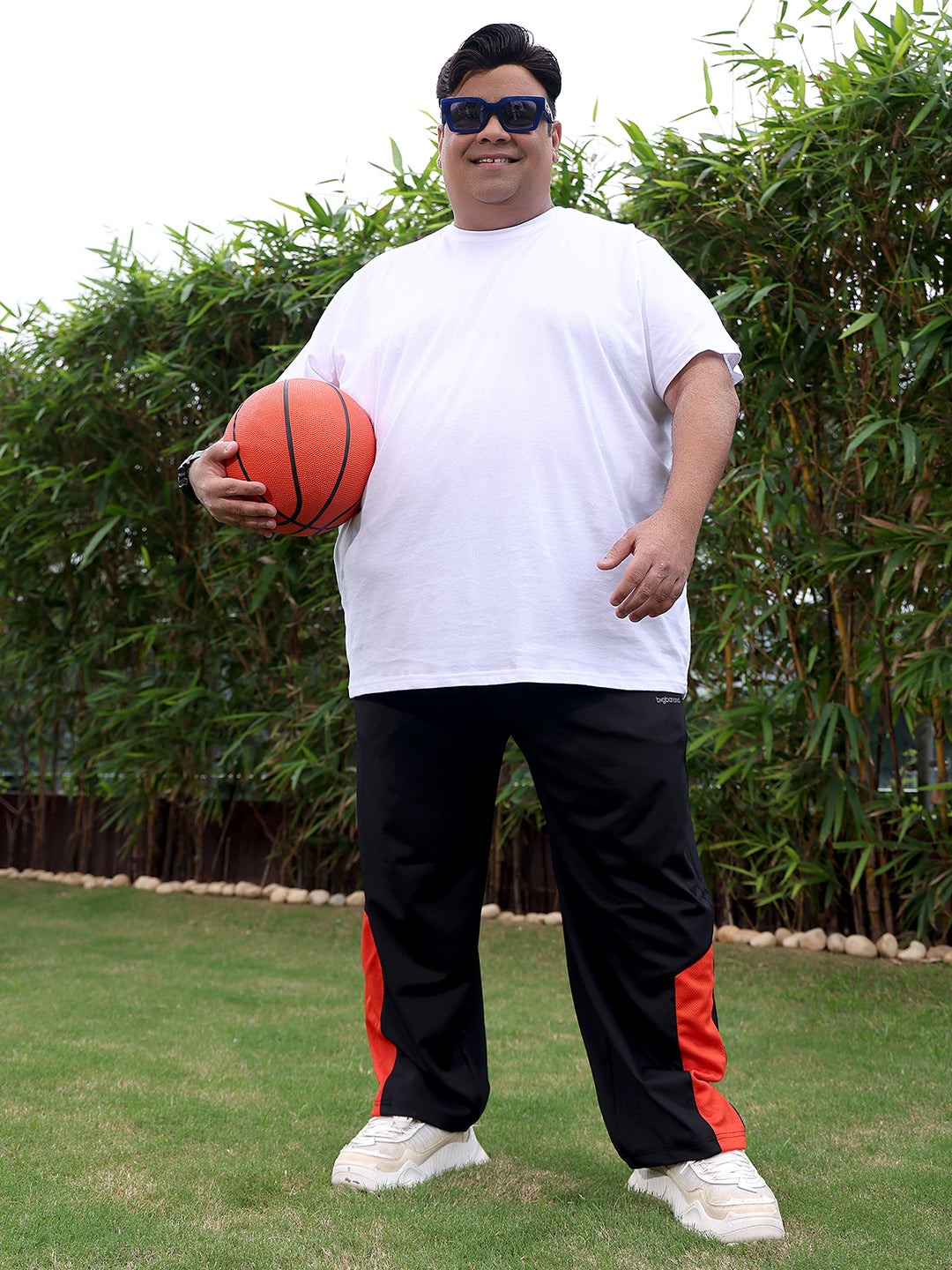 Men Plus Size Ambrose Colorblock Trackpant - bigbanana