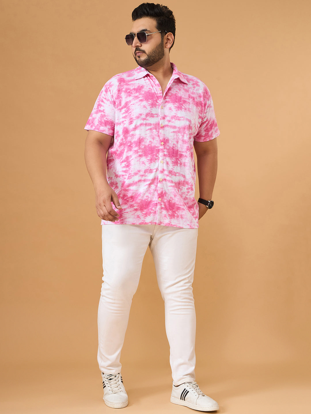 Men Plus Size Nimbus Multicolor Printed Casual Shirt