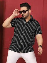Men Plus Size Nistiq Multicolor Striped Shirt