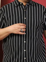 Men Plus Size Nistiq Multicolor Striped Shirt
