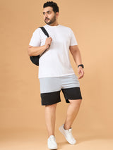 Men Plus Size Noiric Colorblock Shorts