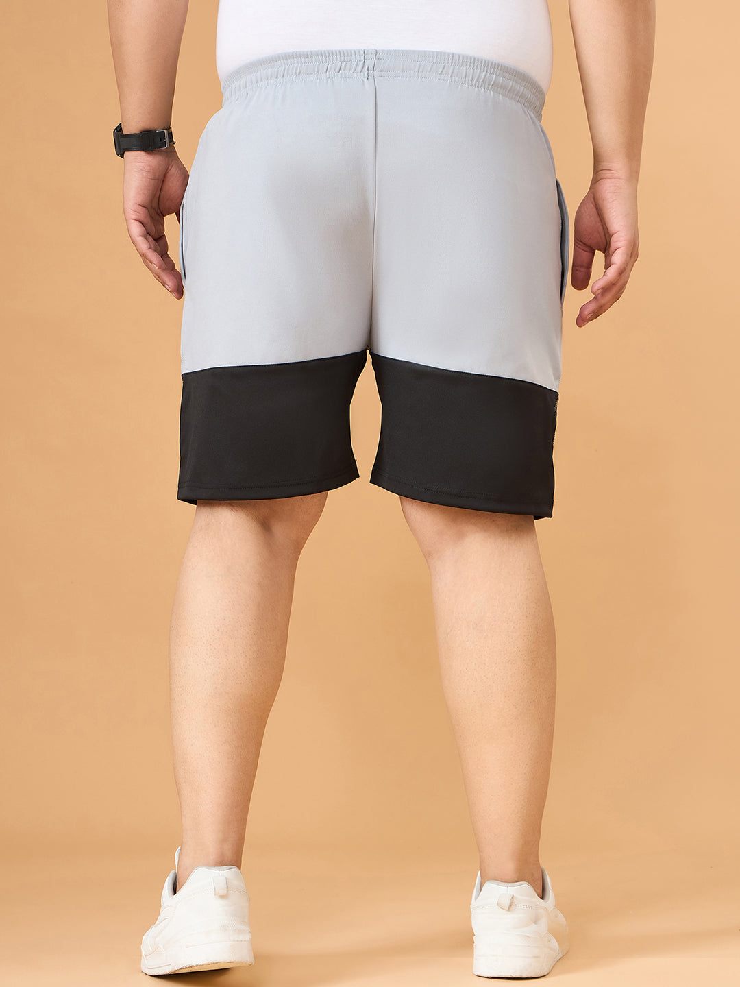 Men Plus Size Noiric Colorblock Shorts