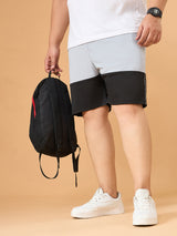 Men Plus Size Noiric Colorblock Shorts