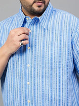 Men Plus Size Odin Striped Shirt