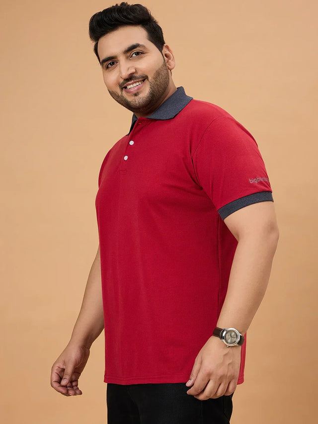 Men Plus Size Orilo Solid Polo Tshirt - bigbanana