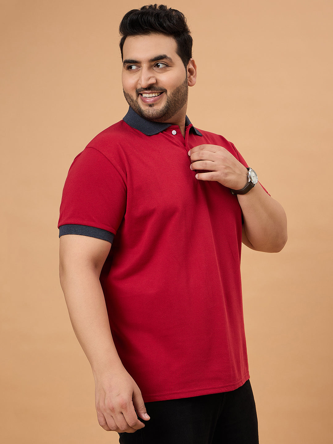 Men Plus Size Orilo Solid Polo Tshirt - bigbanana