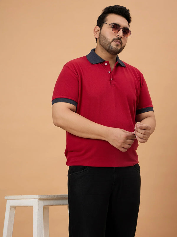 Men Plus Size Orilo Solid Polo Tshirt