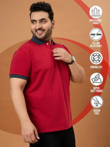 Men Plus Size Orilo Solid Polo Tshirt